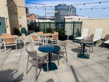 Patio with table and chairs